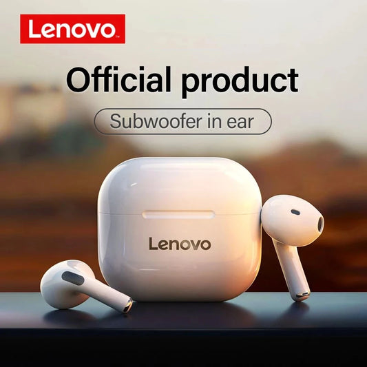 Lenovo LP40 TWS Wireless Earbuds – Bluetooth 5.0 In-Ear Headphones with Mic