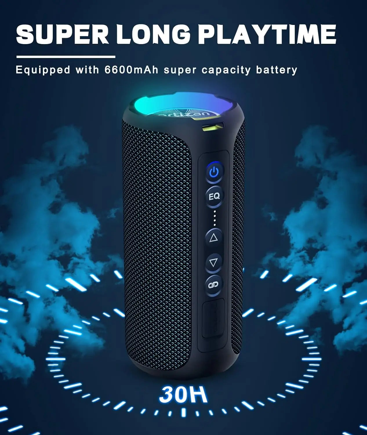 Ortizan X8 Pro 40W Bluetooth Speaker – IPX7 Waterproof, 30H Battery, Portable Outdoor