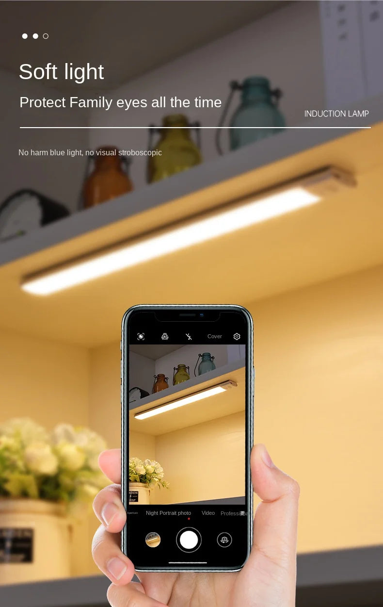 Magnetic LED Under-Cabinet Light – Motion Sensor & USB Rechargeable