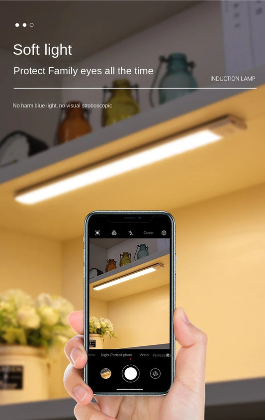 Magnetic LED Under-Cabinet Light – Motion Sensor & USB Rechargeable