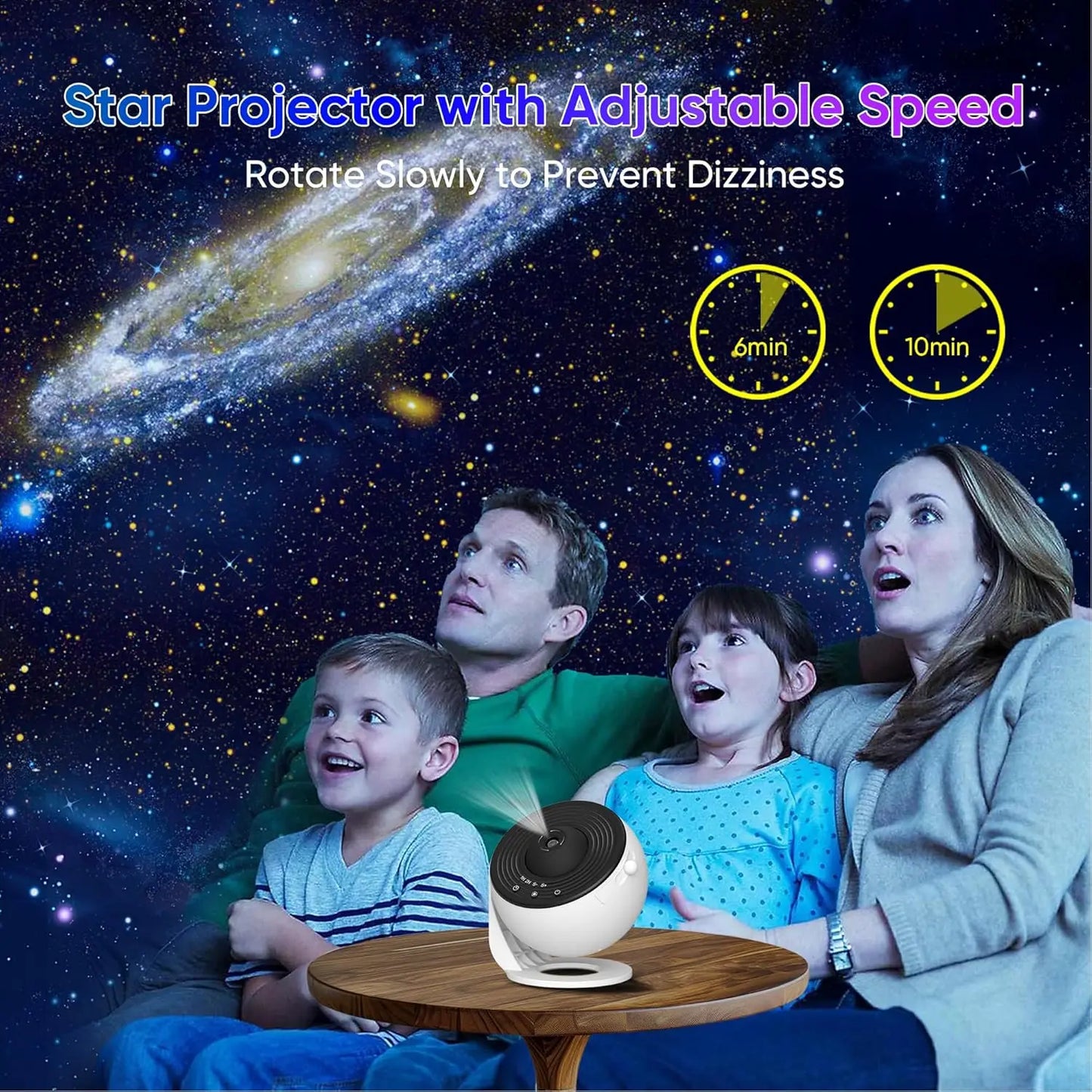 13-in-1 HD Galaxy Projector | 360° Rotation, Adjustable Focus & Auto Timer