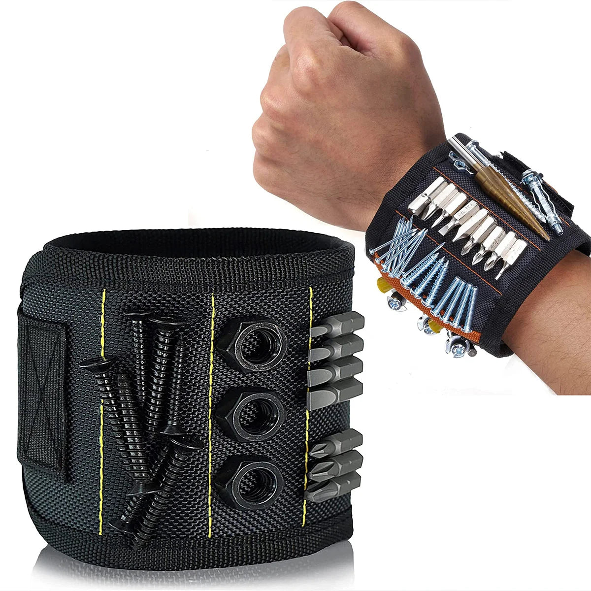 Magnetic Wristband Tool Holder – Holds Screws, Nails & Drill Bits