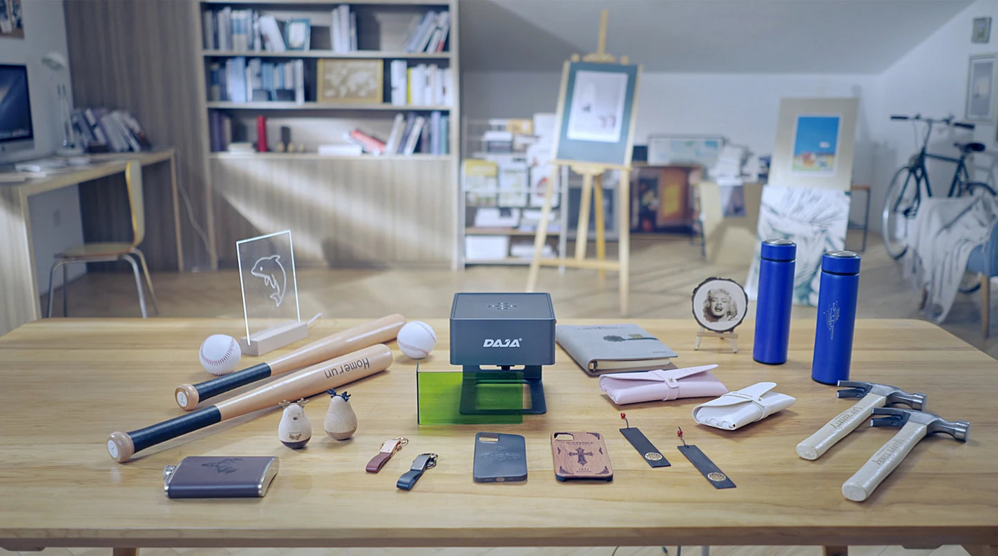 DAJA DJ6 Mini Portable Laser Engraver – 3W Bluetooth CNC for Wood, Leather & Metal