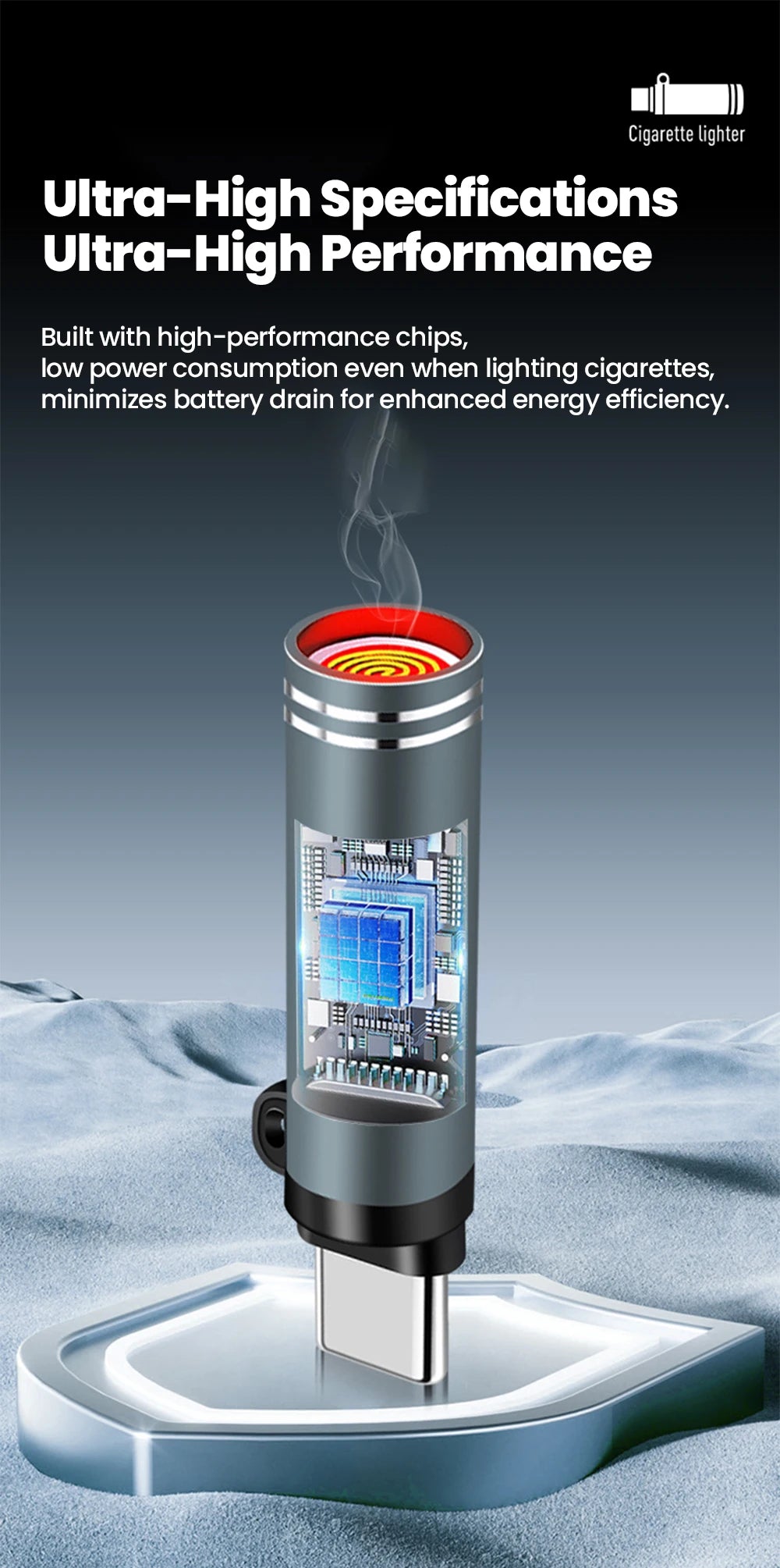 Mini Type-C Lighter – USB-C Electric Lighter for iPhone & Android