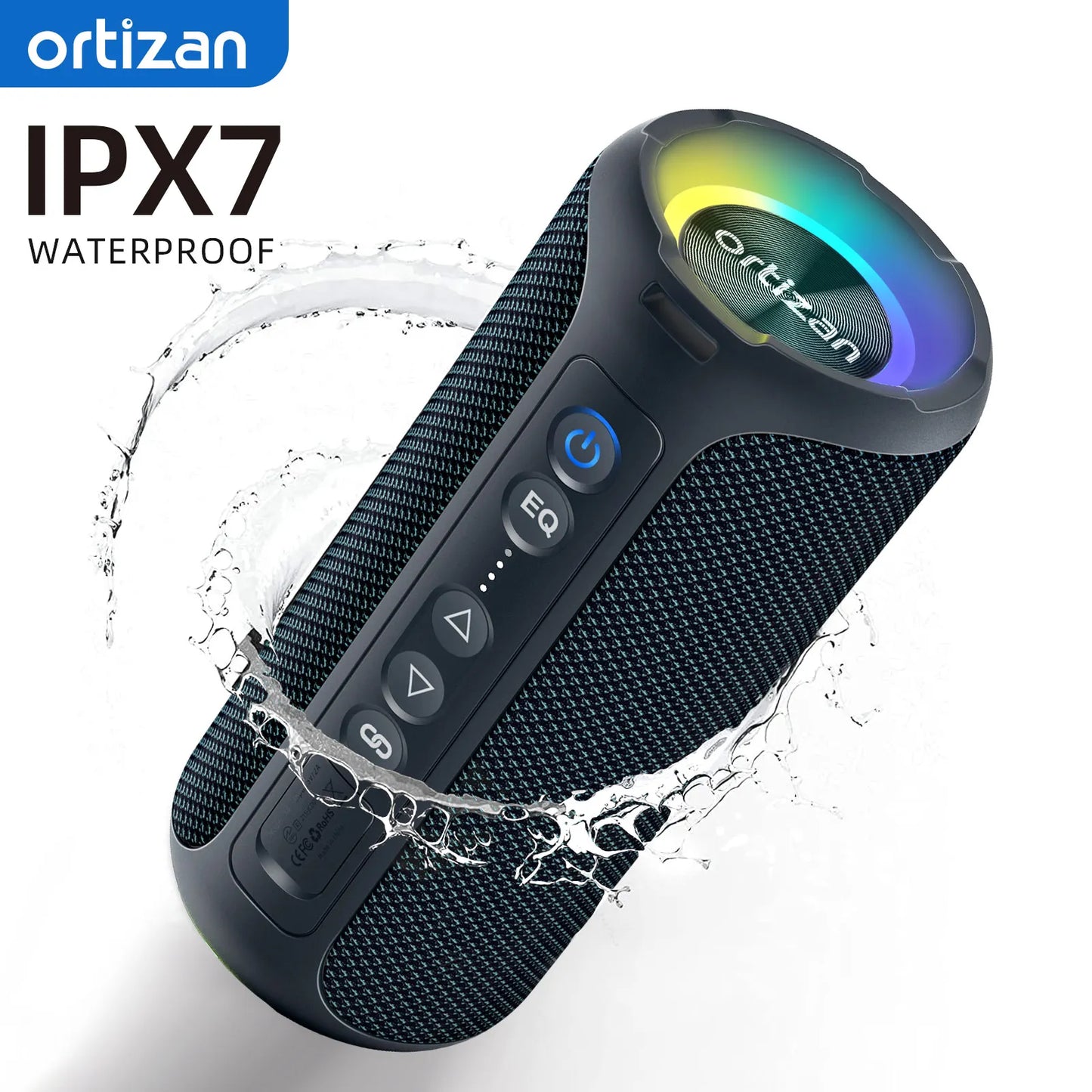 Ortizan X8 Pro 40W Bluetooth Speaker – IPX7 Waterproof, 30H Battery, Portable Outdoor