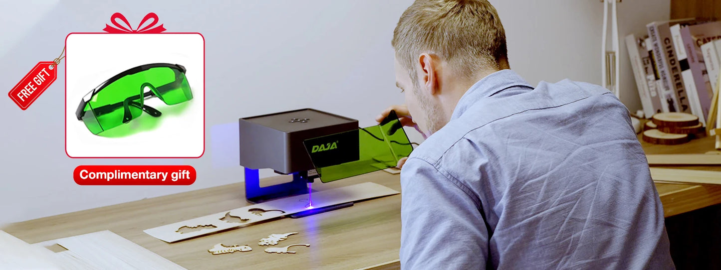 DAJA DJ6 Mini Portable Laser Engraver – 3W Bluetooth CNC for Wood, Leather & Metal