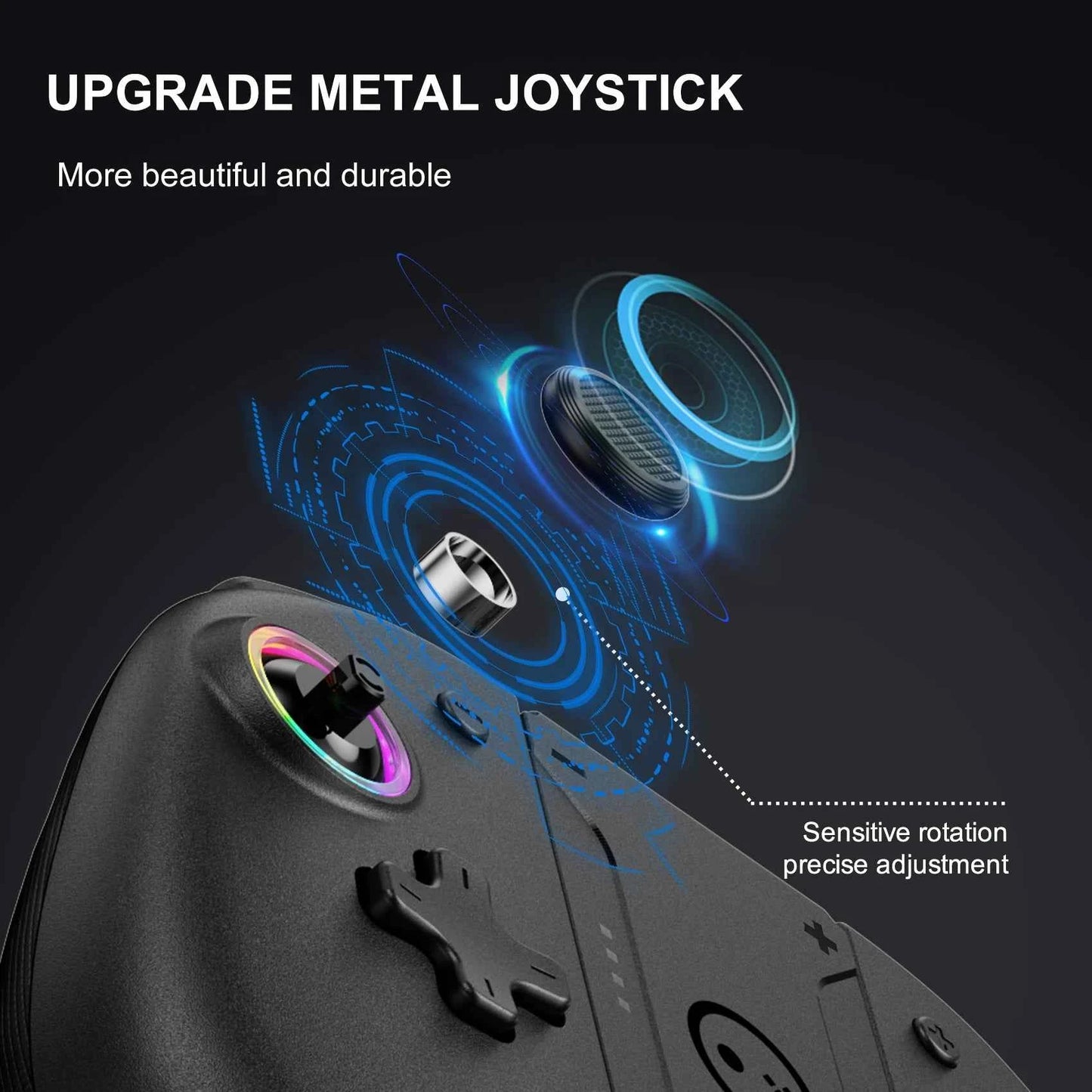 AyeBeau Wireless Controller for Nintendo Switch, OLED & Lite – Hall Effect Joysticks, Gyro, RGB