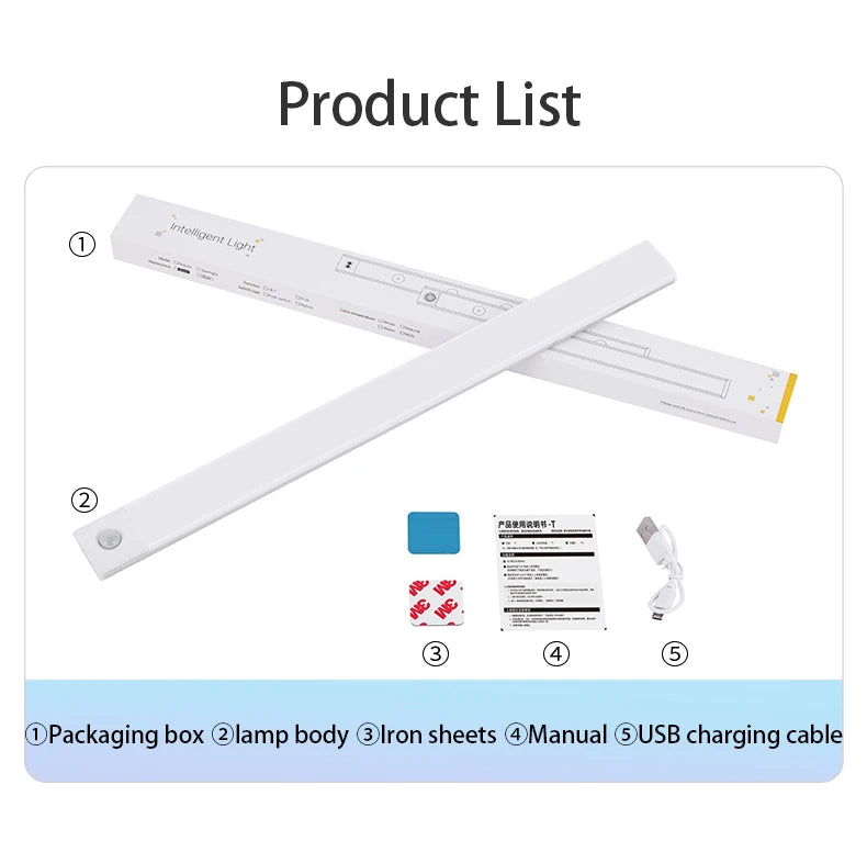 Magnetic LED Under-Cabinet Light – Motion Sensor & USB Rechargeable