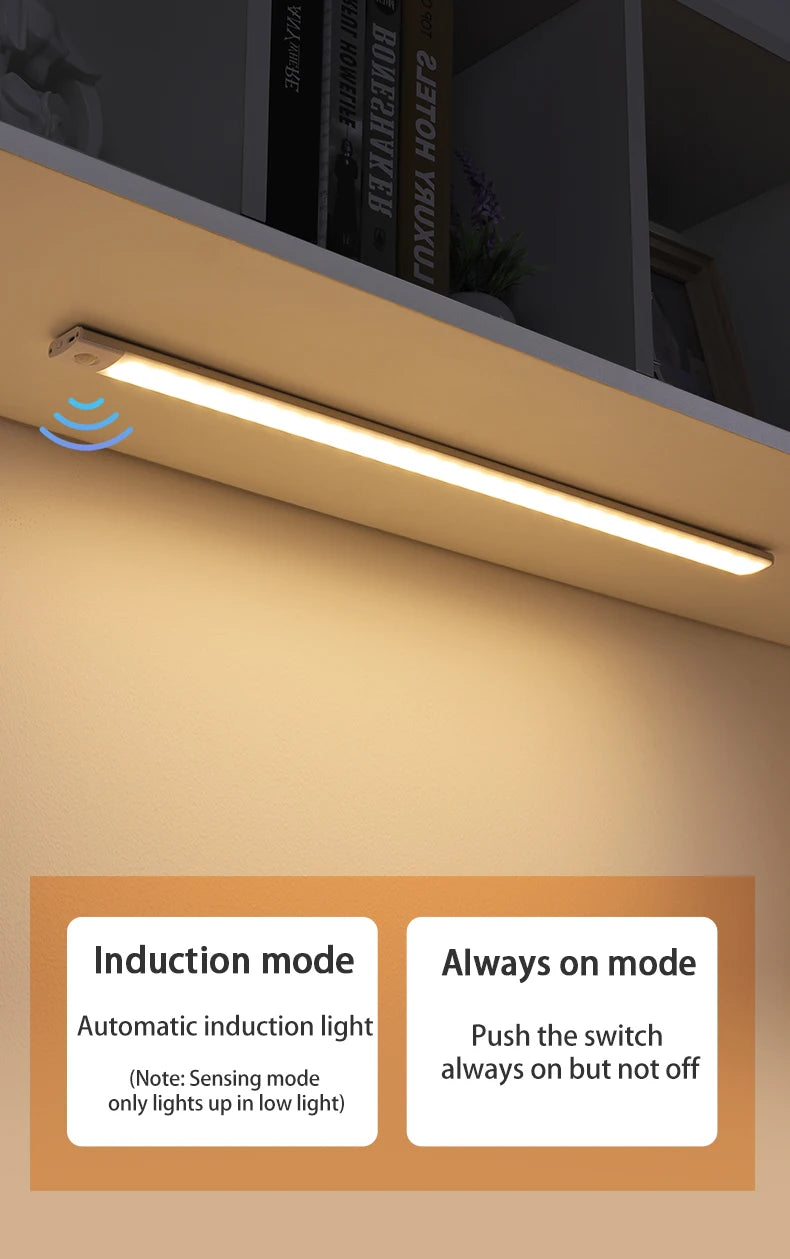 Magnetic LED Under-Cabinet Light – Motion Sensor & USB Rechargeable