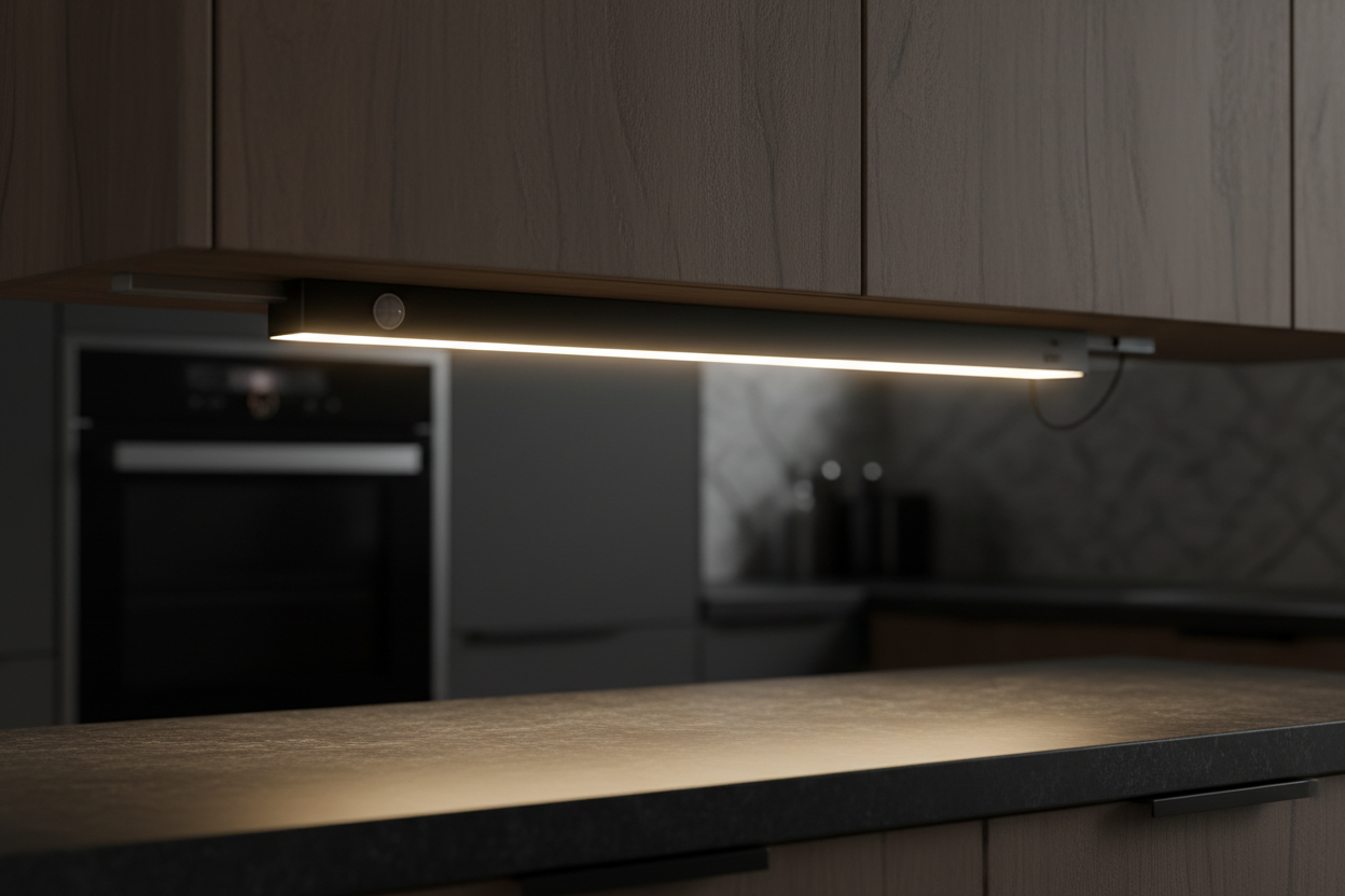 Magnetic LED Under Cabinet Light – Motion Sensor & Rechargeable
